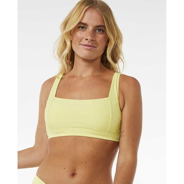 Rip Curl Premium Surf D-dd Crop Bikinitop Gul S Kvinde