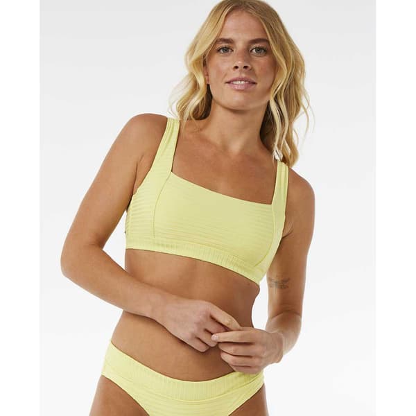 Rip Curl Premium Surf D-dd Crop Bikinitop Gul S Kvinde