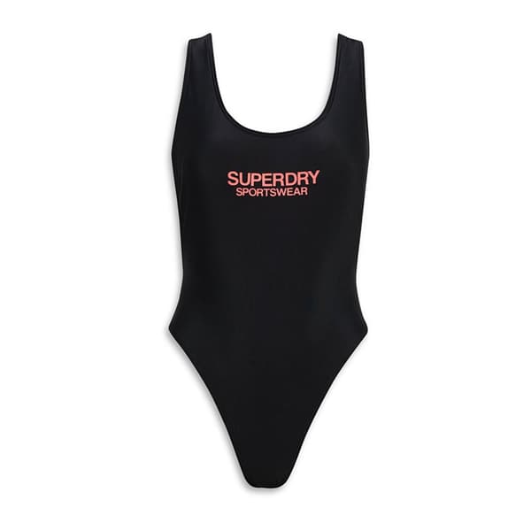 Superdry Elastic Scoop Back Baddräkt Svart XS Kvinna