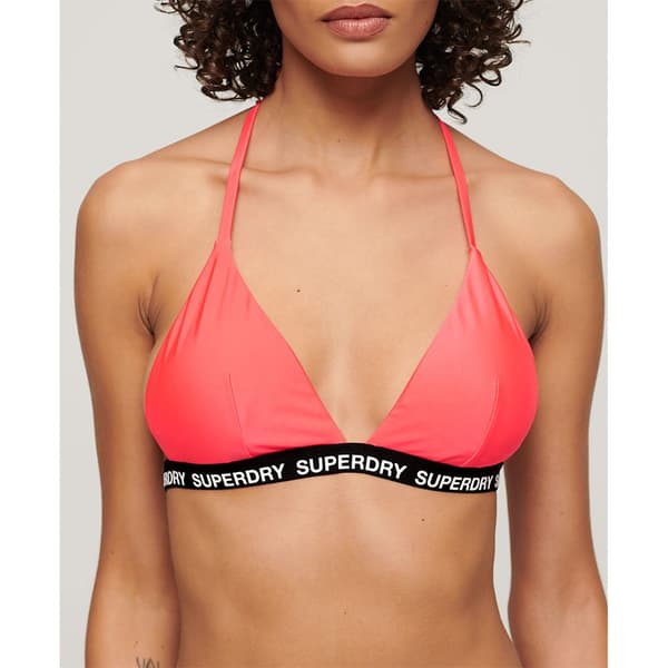 Superdry Triangle Elastic Bikinitop Rosa XS Kvinde