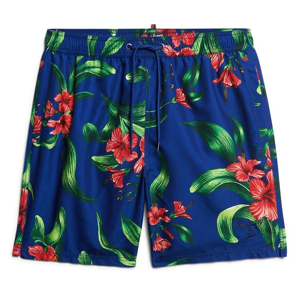 Superdry Hawaiian Print 17´´ Badbyxor Blå M Man