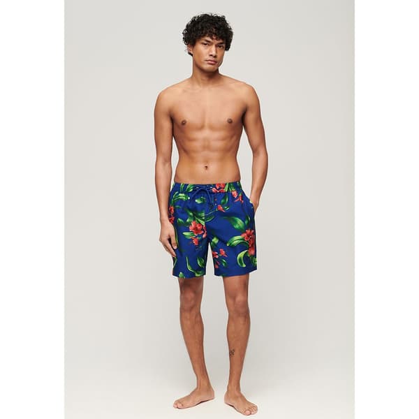Superdry Hawaiian Print 17´´ Badbyxor Blå M Man