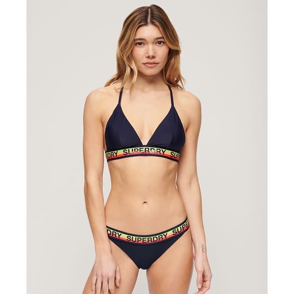 Superdry Logo Classic Bikinitrusser Blå L Kvinde