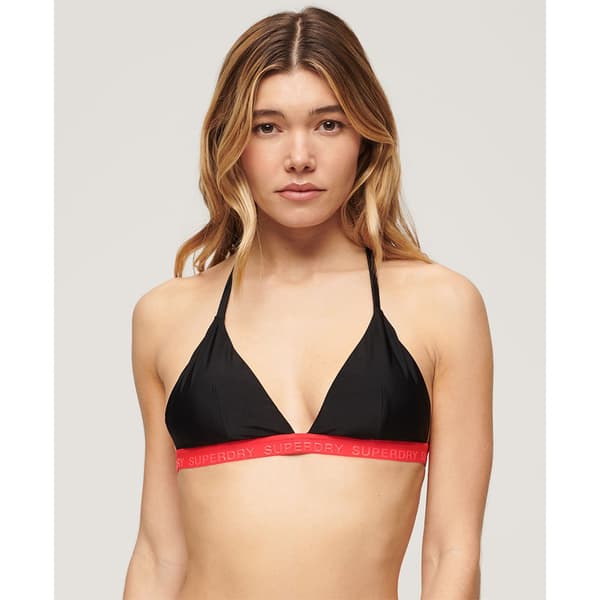 Superdry Triangle Elastic Bikinitop Sort XL Kvinde
