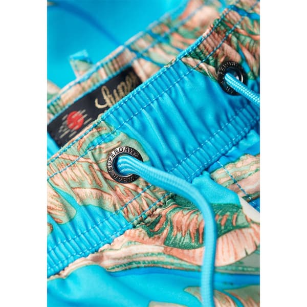 Superdry Hawaiian Print 17´´ Badebukser Blå S Mand