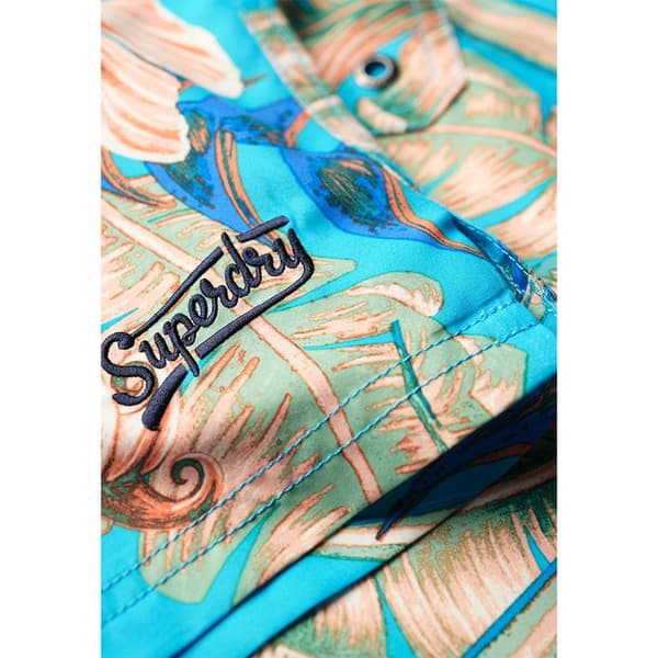 Superdry Hawaiian Print 17´´ Badebukser Blå S Mand