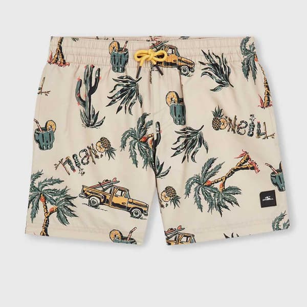 O´neill Mix&match Cali Print 13´´ Badebukser Beige 11-12 Years Dreng