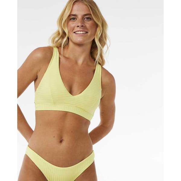 Rip Curl Premium Surf D-dd Deep V Bikinitop Gul XS Kvinde