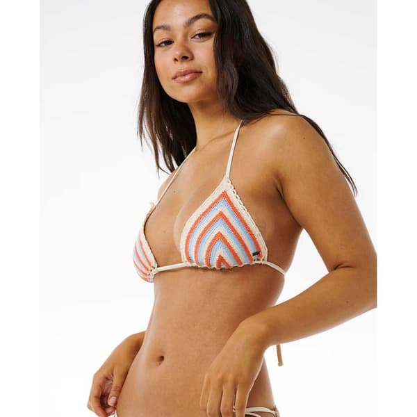 Rip Curl Santorini Crochet Sliding Triangle Bikinitop Orange L Kvinde