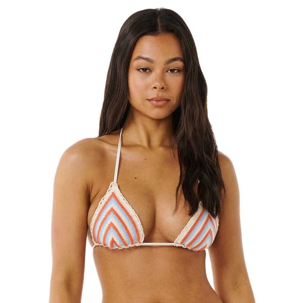 Rip Curl Santorini Crochet Sliding Triangle Bikinitop Orange L Kvinde