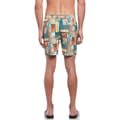 Miniatyrbillede 2 af 3: Original Penguin Recycled Polyester Aop Surf Pete Badeshorts Boxer Flerfarvet S Mand