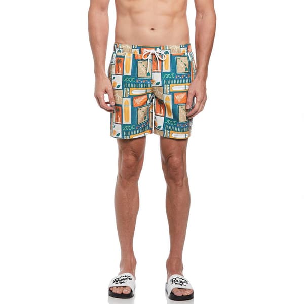 Original Penguin Recycled Polyester Aop Surf Pete Badeshorts Boxer Flerfarvet S Mand