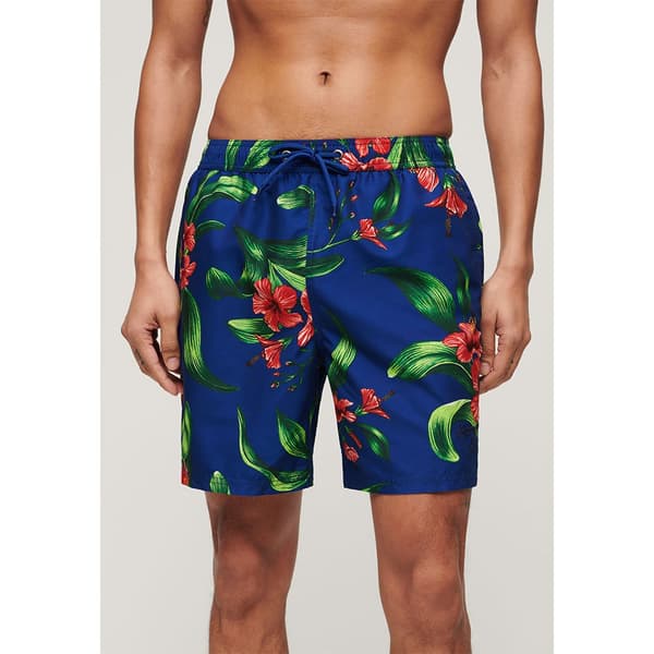Superdry Hawaiian Print 17´´ Badbyxor Blå 2XL Man