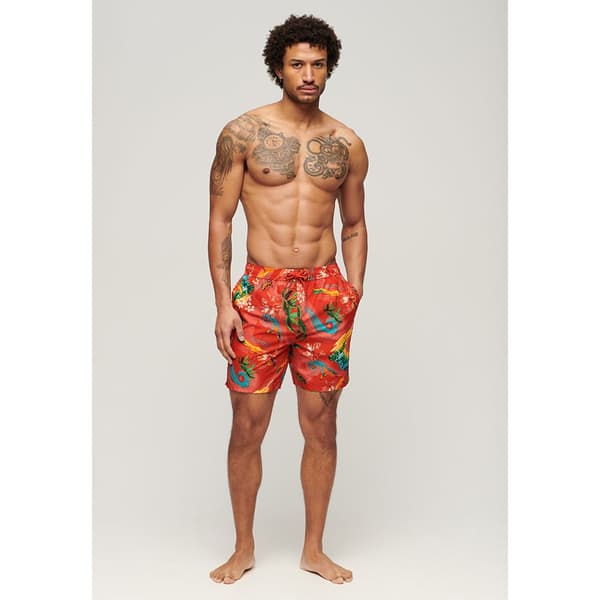 Superdry Hawaiian Print 17´´ Badbyxor Orange 2XL Man