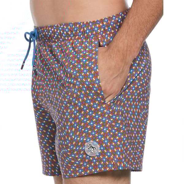 Original Penguin Box Recycled Polyester Stretch Floral Badeshorts Boxer Flerfarvet M Mand
