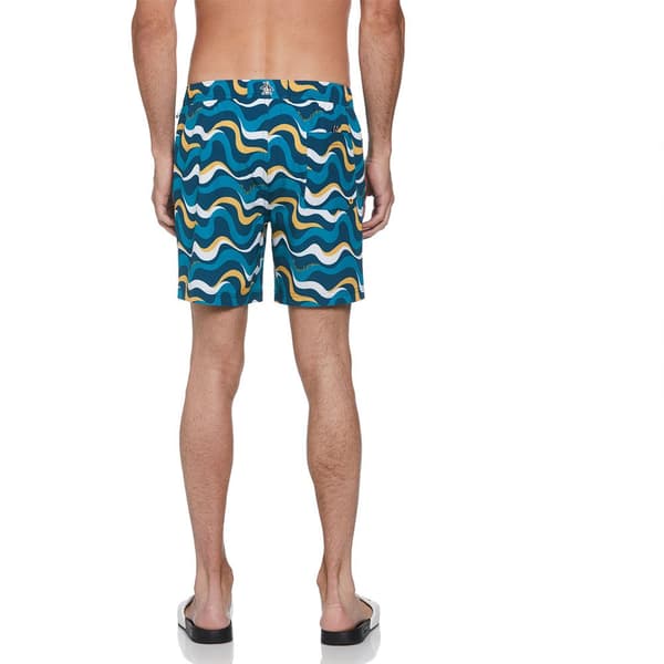 Original Penguin Recycled Polyester Aop Wavy Badbyxor Boxer Flerfärgad M Man