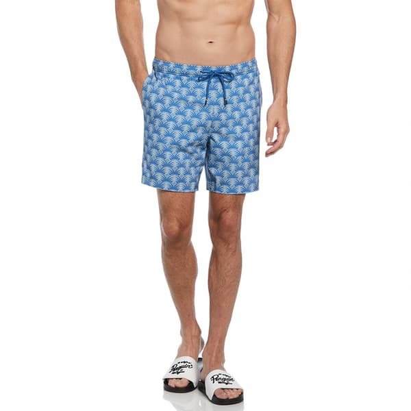 Original Penguin Recycled Polyester Stretch Aop Geo Palms Badbyxor Boxer Blå S Man