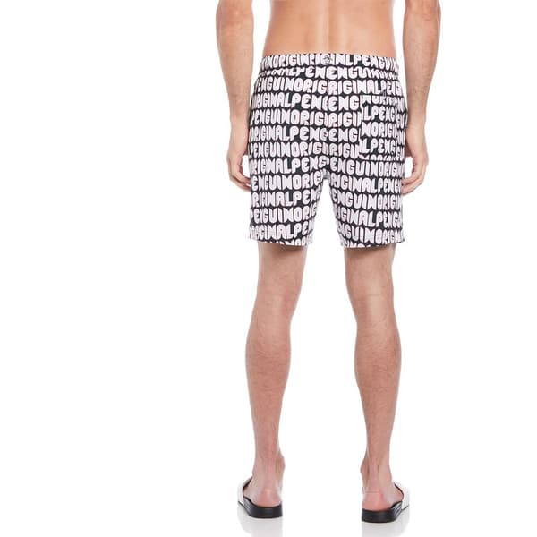 Original Penguin Recycled Polyester Stretch Aop Logo Badbyxor Boxer Flerfärgad L Man