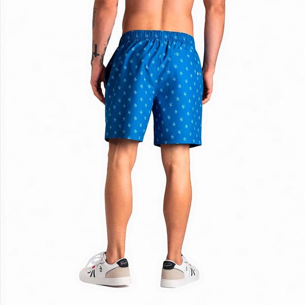 Original Penguin Recycled Polyester Volley Aop Repete Badbyxor Boxer Blå L Man