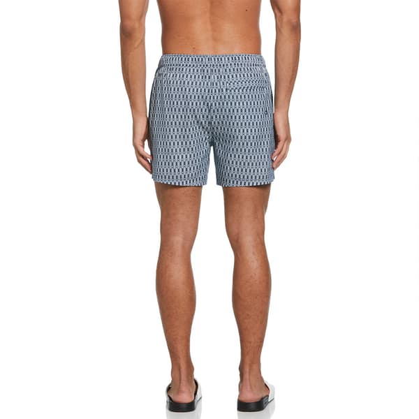 Original Penguin Box Recycled Aop Geo Badeshorts Blå L Mand