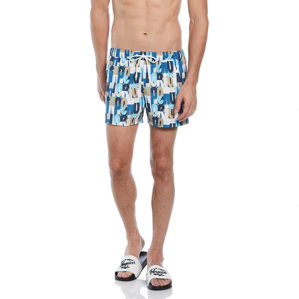 Original Penguin Box Recycled Polyester Logo Badeshorts Boxer Flerfarvet L Mand