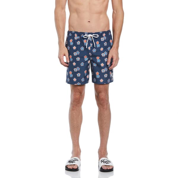 Original Penguin Recycled Polyester Hibiscus Badeshorts Boxer Flerfarvet L Mand