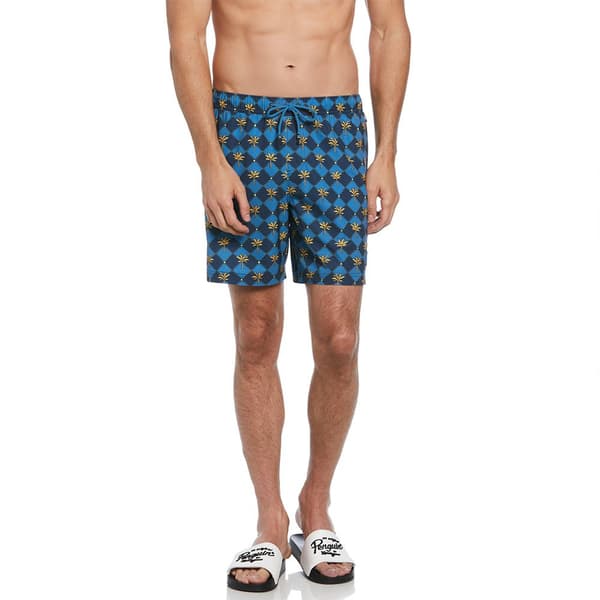 Original Penguin Recycled Polyester Stretch Palm Tiles Badbyxor Boxer Flerfärgad L Man