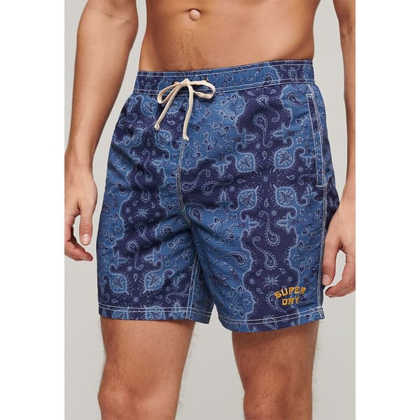 Superdry Vintage Ripstop 17´´ Uimahousut Sininen M Mies