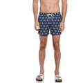 Miniatyrbillede 1 af 2: Original Penguin Box Recycled Polyester Stretch Rainbow Stripe Badeshorts Boxer Blå S Mand