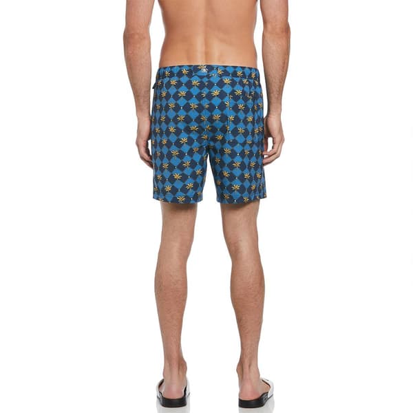 Original Penguin Recycled Polyester Stretch Palm Tiles Badeshorts Boxer Flerfarvet S Mand