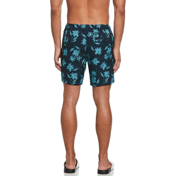 Original Penguin Volley Recycled Aop Floral Simshorts Blå S Man