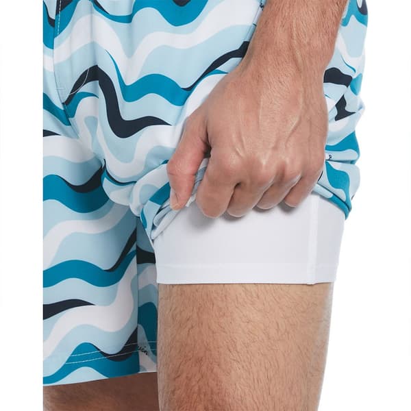 Original Penguin Recycled Polyester Aop Wavy Badbyxor Boxer Flerfärgad M Man