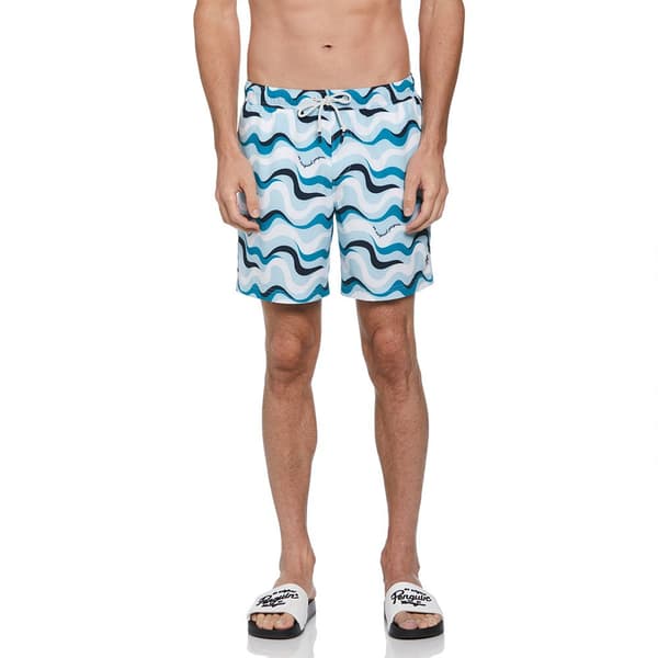 Original Penguin Recycled Polyester Aop Wavy Badbyxor Boxer Flerfärgad M Man
