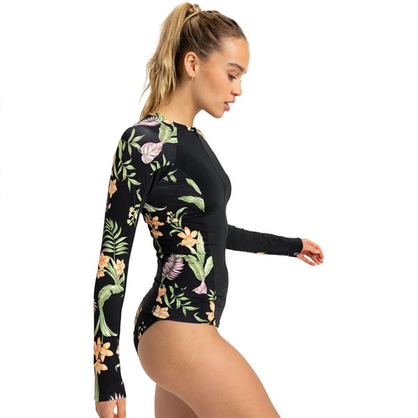 Roxy Zip Lycra Uv-skyddande Långärmad T-shirt  XS