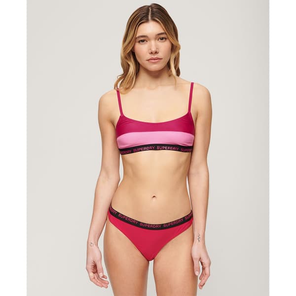 Superdry Elastic Bralette Bikinitopp Rosa S Kvinna
