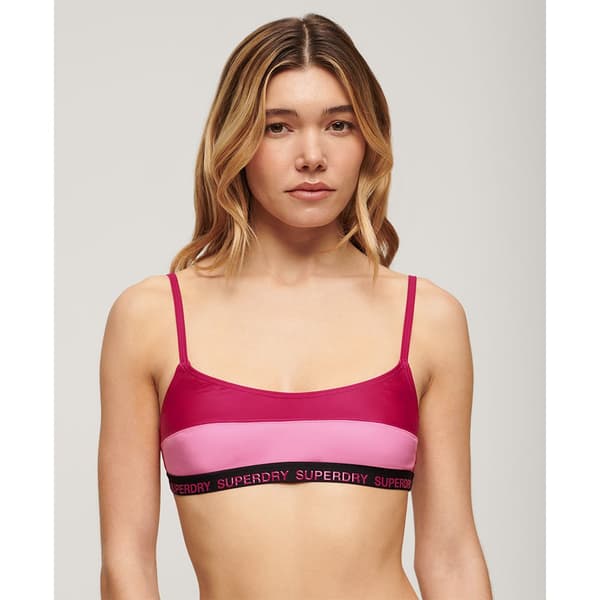 Superdry Elastic Bralette Bikinitopp Rosa S Kvinna