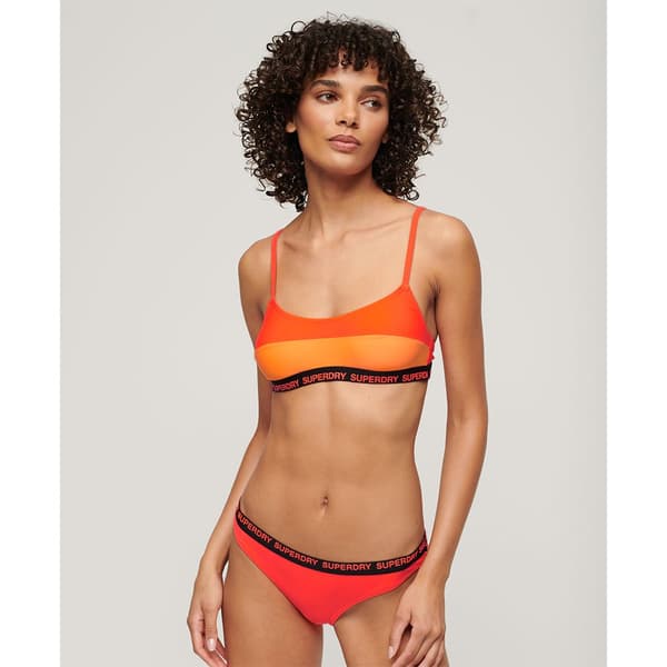 Superdry Elastic Bralette Bikinitopp Orange XS Kvinna