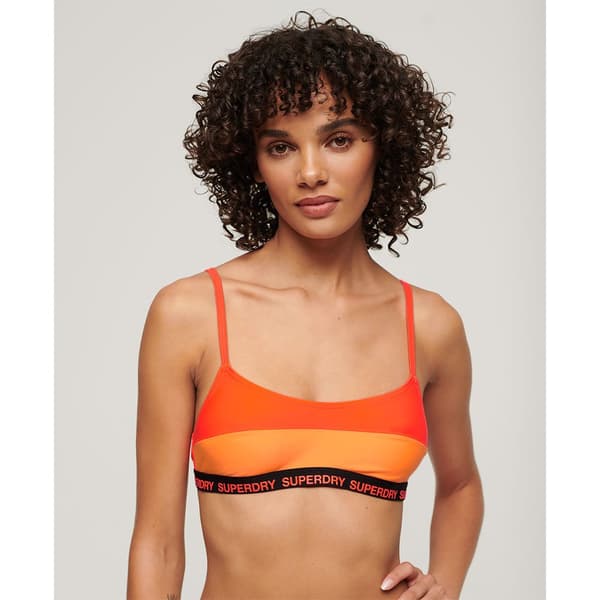 Superdry Elastic Bralette Bikinitopp Orange XS Kvinna