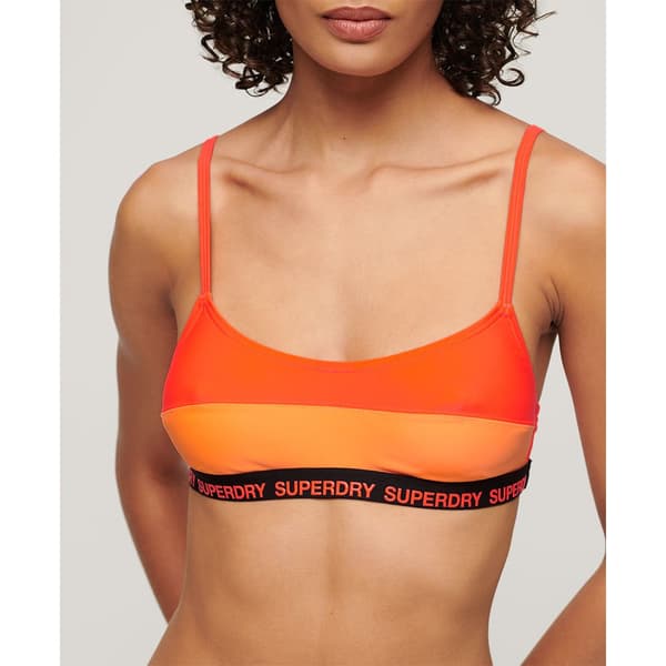 Superdry Elastic Bralette Bikinitopp Orange XS Kvinna