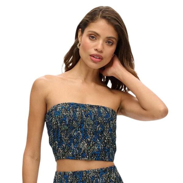 Superdry St Tropez Paisley Bikinitop Blå S Kvinde