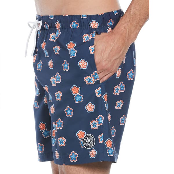 Original Penguin Recycled Polyester Hibiscus Badeshorts Boxer Flerfarvet XL Mand