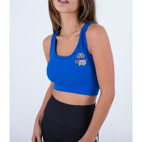Hurley Nascar Rib Crop Tank Bikinitop Blå XS Kvinde