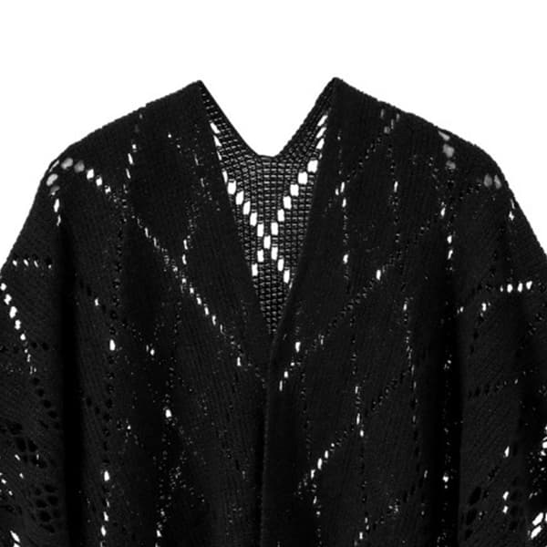 INF Elegant Strikket Sjalskappe - Sort
