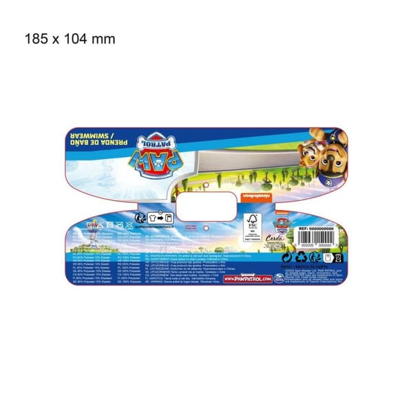 Badbyxor för Barn The Paw Patrol Blå - 6 år