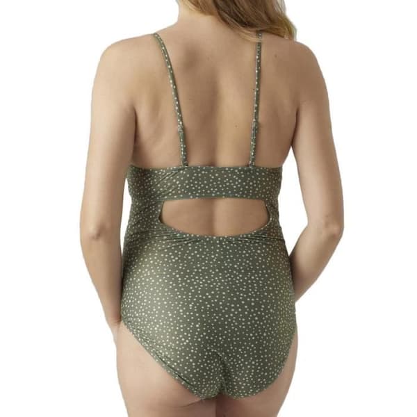 Graviditetsbikini - MAMALICIOUS - Panilla - Kaki - Prickiga mönster - Rund halsringning