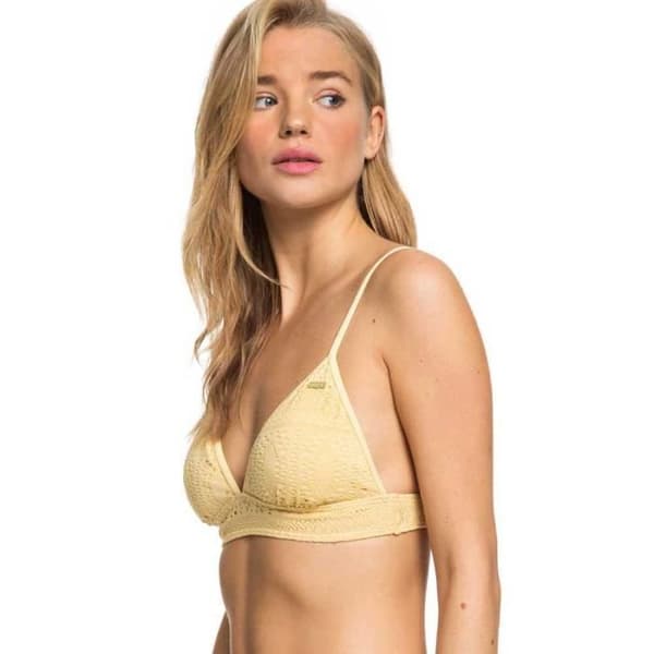 Bikinis dam Roxy Sweet Wildness Fixed Triangle Top - Flerfärgad - Gul - Dam - Vuxen