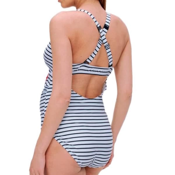 Graviditetsbikini - MAMALICIOUS - Newjose - Blå - Djup urringning - Slip-modell