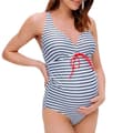 Miniatyrbild 1 av 2: Graviditetsbikini - MAMALICIOUS - Newjose - Blå - Djup urringning - Slip-modell