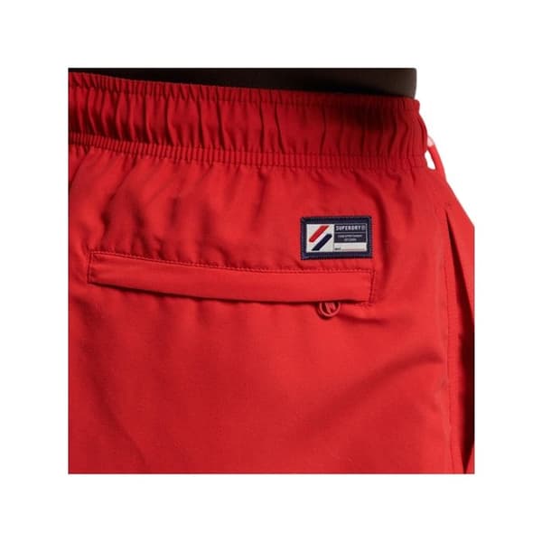 Badshorts herr Superdry Applique - Röd - Standardpassform - Elastisk midja med dragsko
