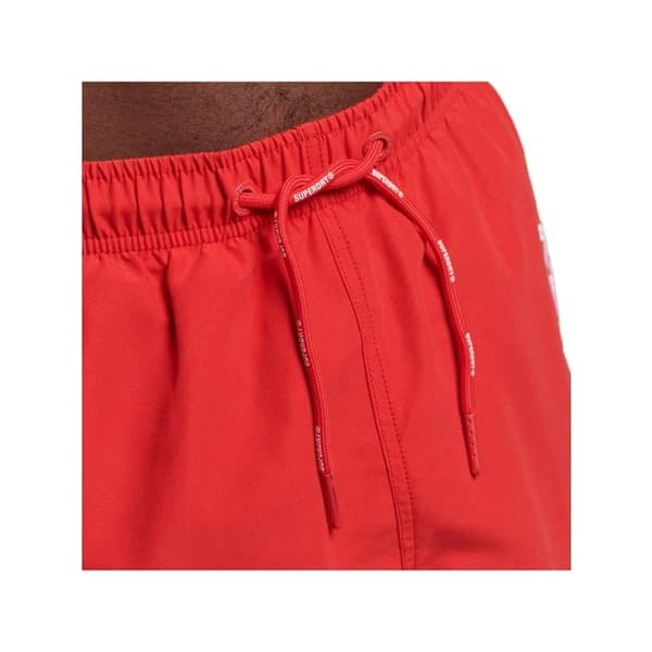 Badshorts herr Superdry Applique - Röd - Standardpassform - Elastisk midja med dragsko